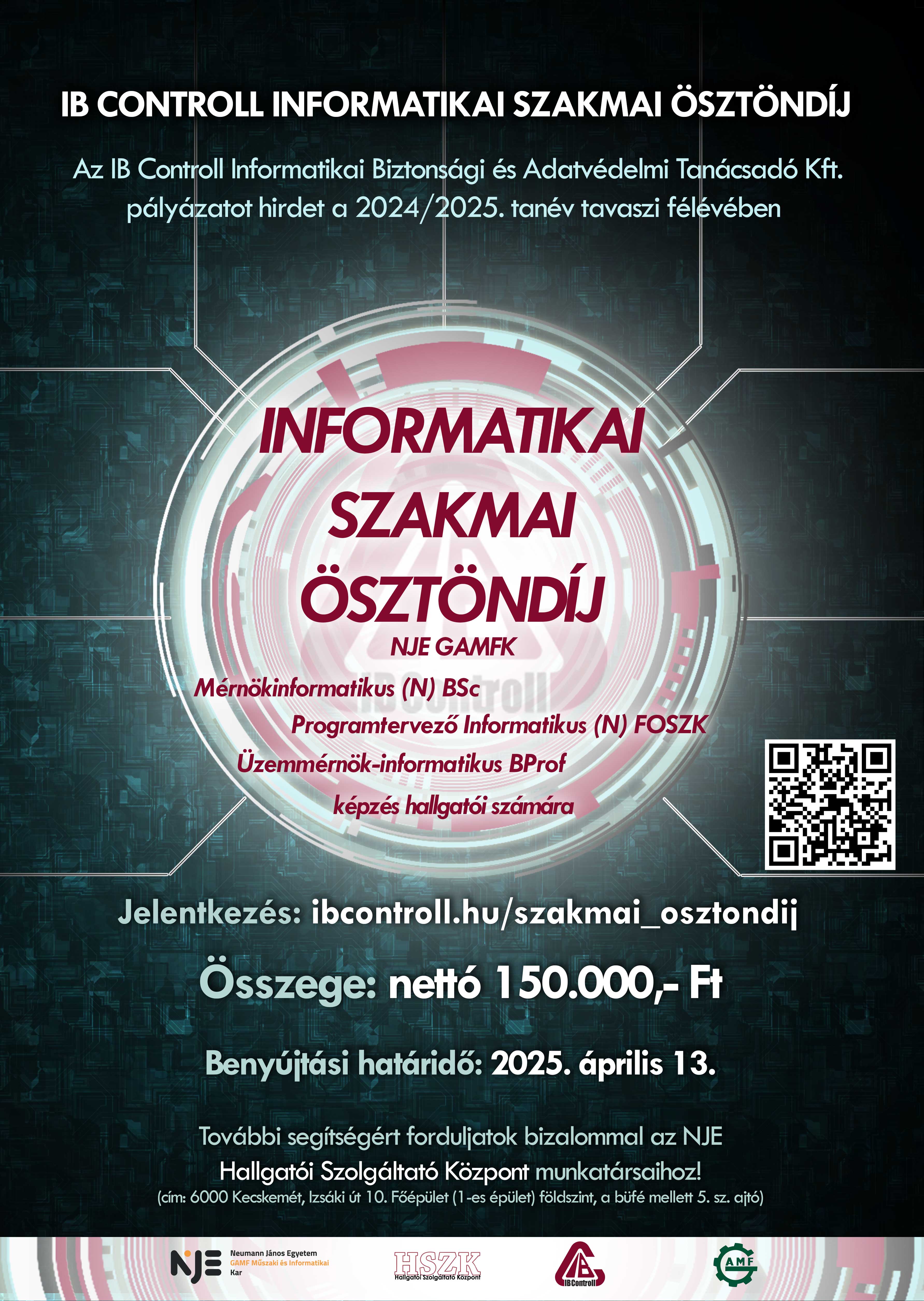 IB Controll Informatikai Szakmai Ösztöndíj 2024/2025. tanév tavaszi félév